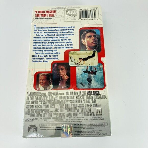 Mission Impossible Sealed New VHS Tape 1996 Factory Sealed IGS READY Tom Cruise - Picture 11 of 12